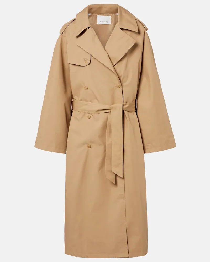 FRANKIE Shop Trenchcoat Riva aus einem Baumwollgemisch Beige