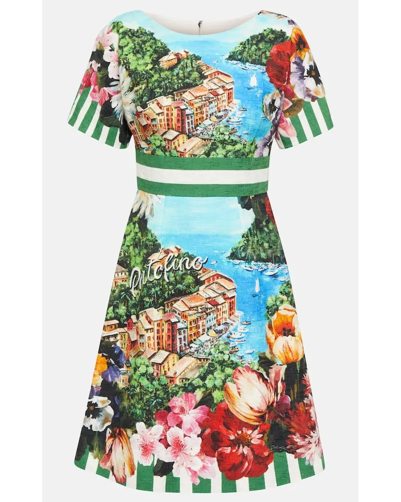 Dolce & Gabbana Minikleid Portofino aus Baumwolle Multicolor