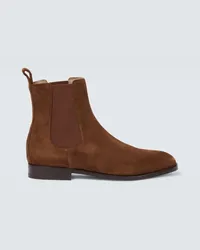 Manolo Blahnik Chelsea Boots Delsa aus Veloursleder Braun