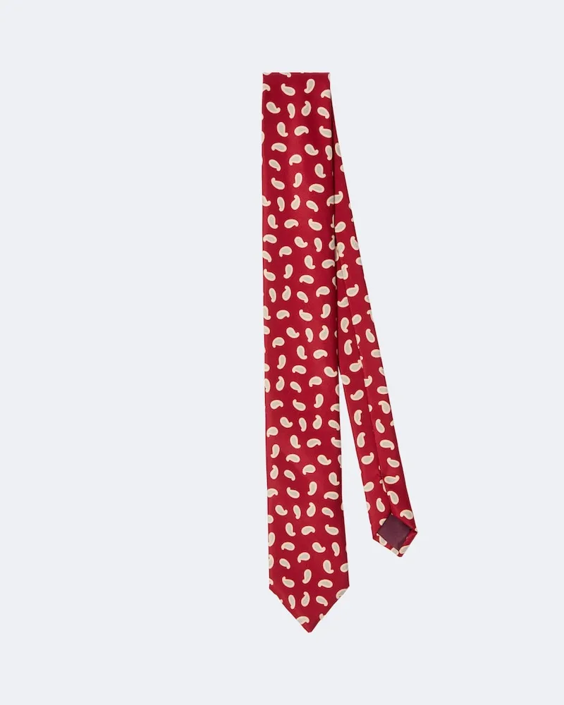 Charvet Krawatte aus Seiden-Twill Rot