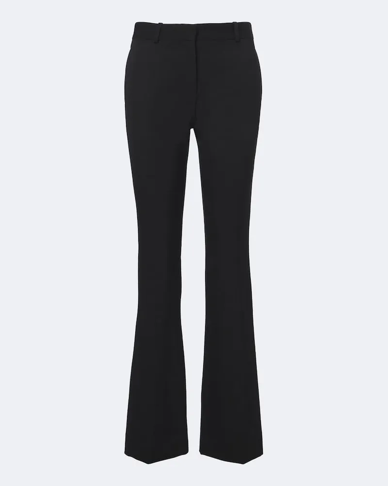 The Row Gerade Hose Kloe aus Wolle Schwarz