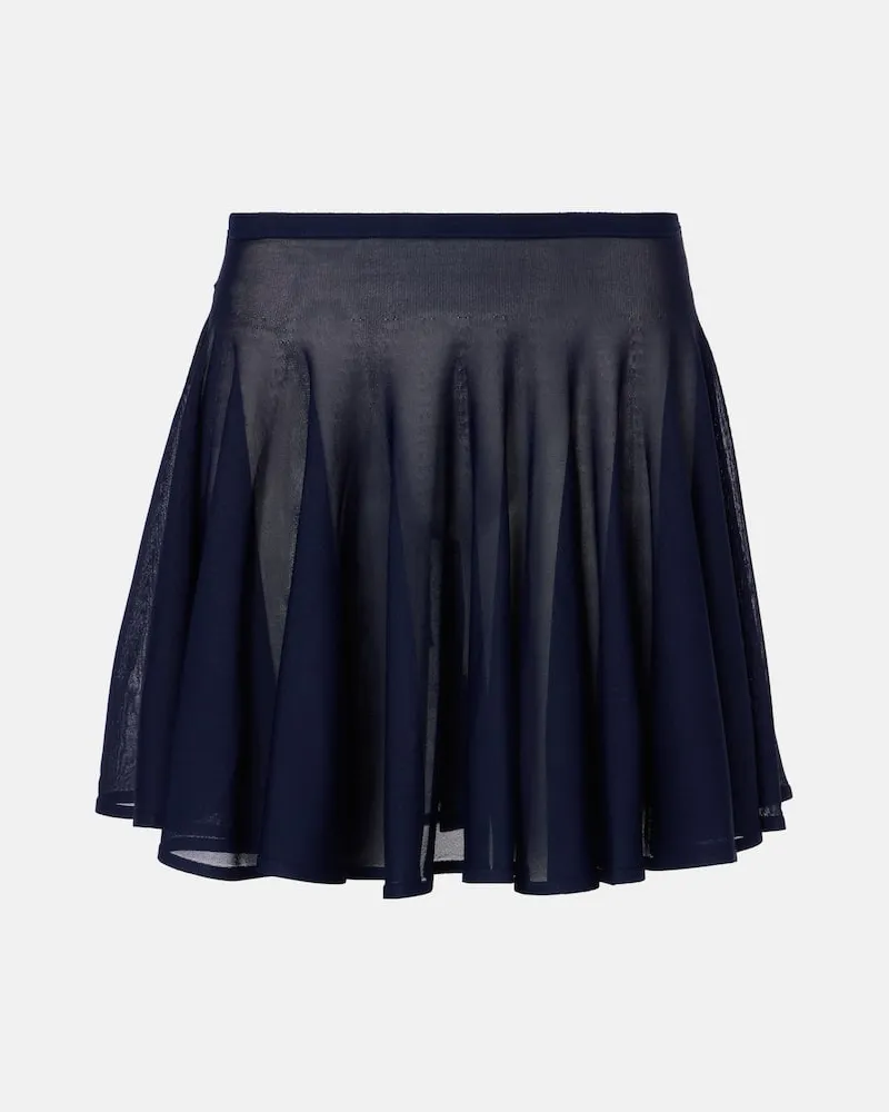 Alaïa Alaïa Minirock aus Strick Blau