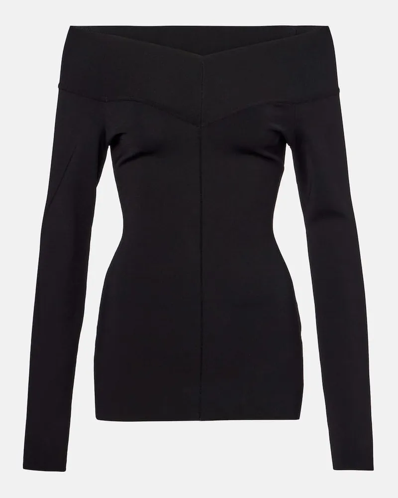 Stella McCartney Top aus Strick Schwarz