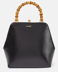 Jil Sander Tote Goji Small aus Leder Schwarz