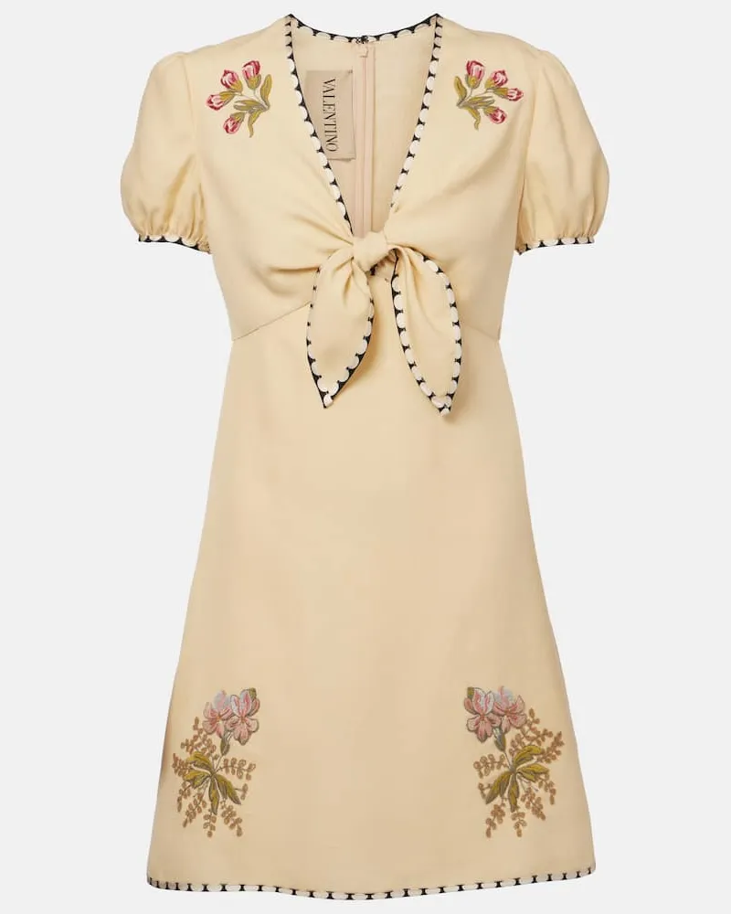 Valentino Garavani Besticktes Minikleid Escape Beige