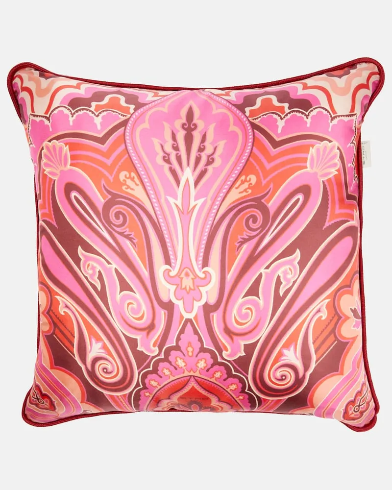 Etro Kissen aus Seide Rosa