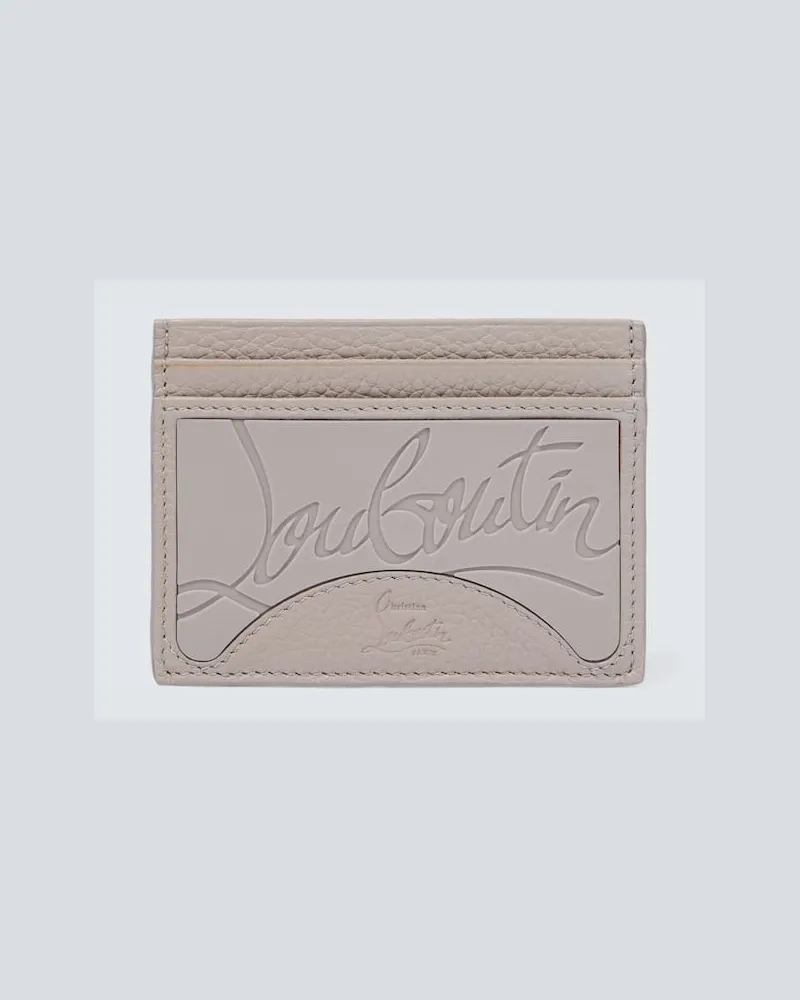 Christian Louboutin Kartenetui Kios aus Leder Grau