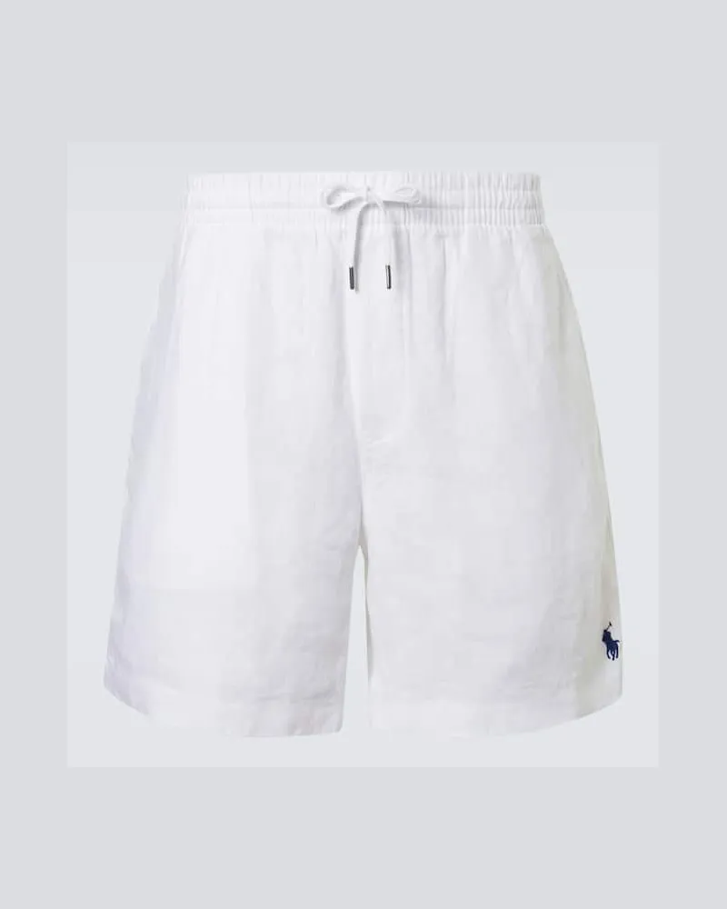 Ralph Lauren Shorts aus Leinen Weiß