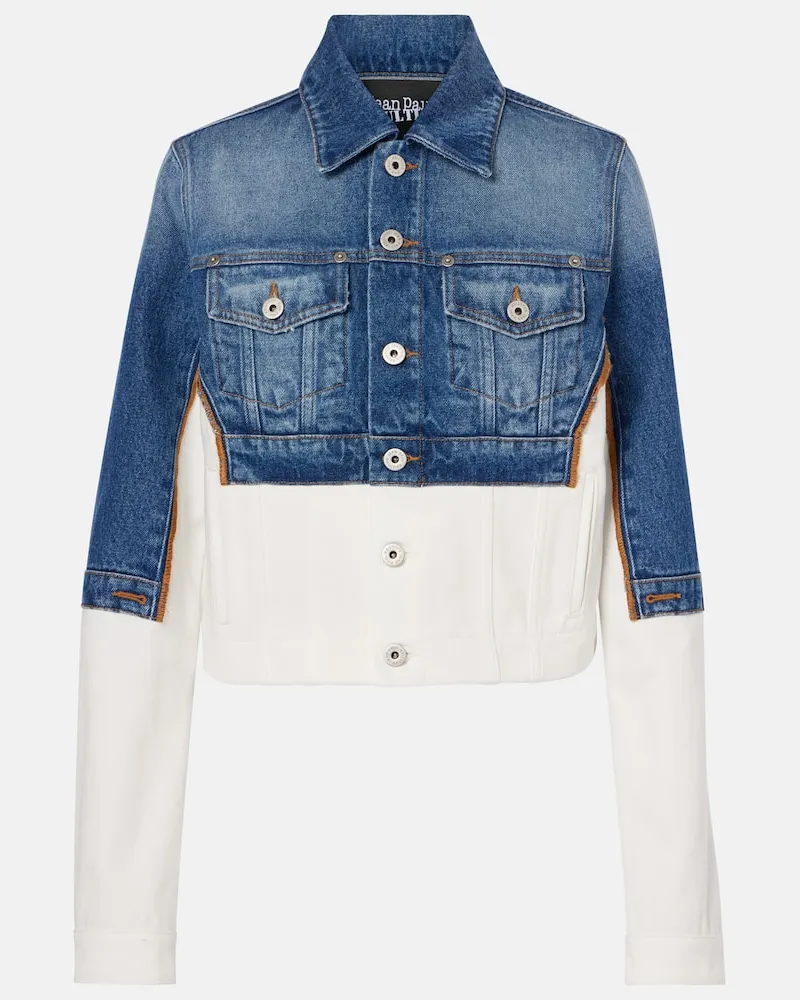 Jean Paul Gaultier Jeansjacke Petit Grand Blau