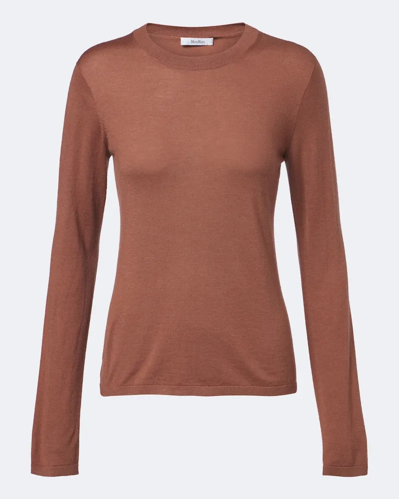 Max Mara Pullover aus Kaschmir Burgunderrot