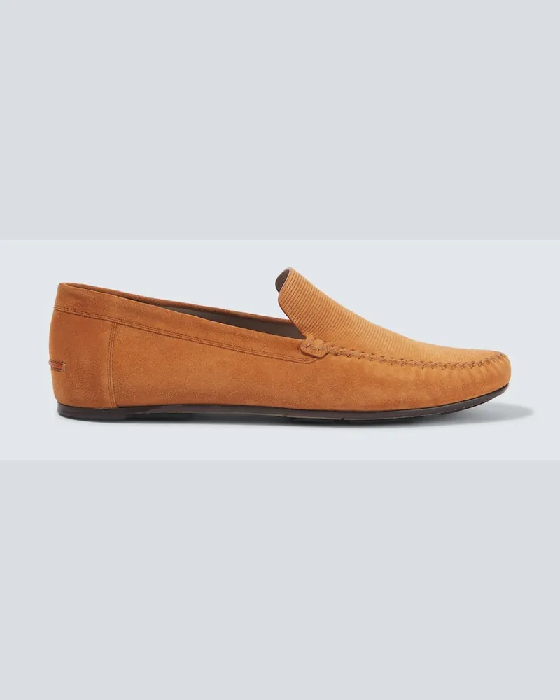 Manolo Blahnik Slip-Ons Alder aus Veloursleder Braun