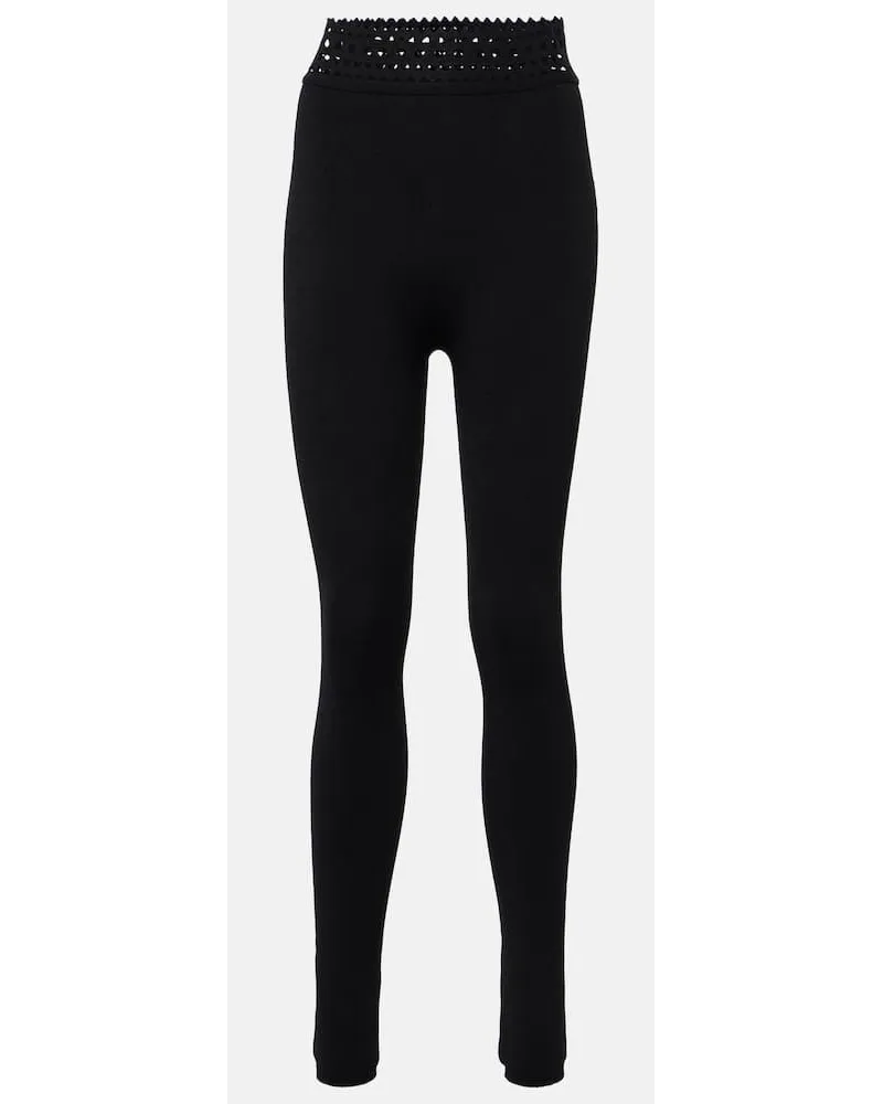 Alaïa Alaïa High-Rise Leggings Vienne Schwarz