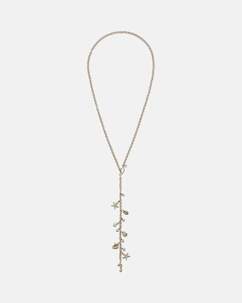 Sydney Evan Halskette aus 14kt Gelbgold mit Diamanten und Süßwasserperlen Gold