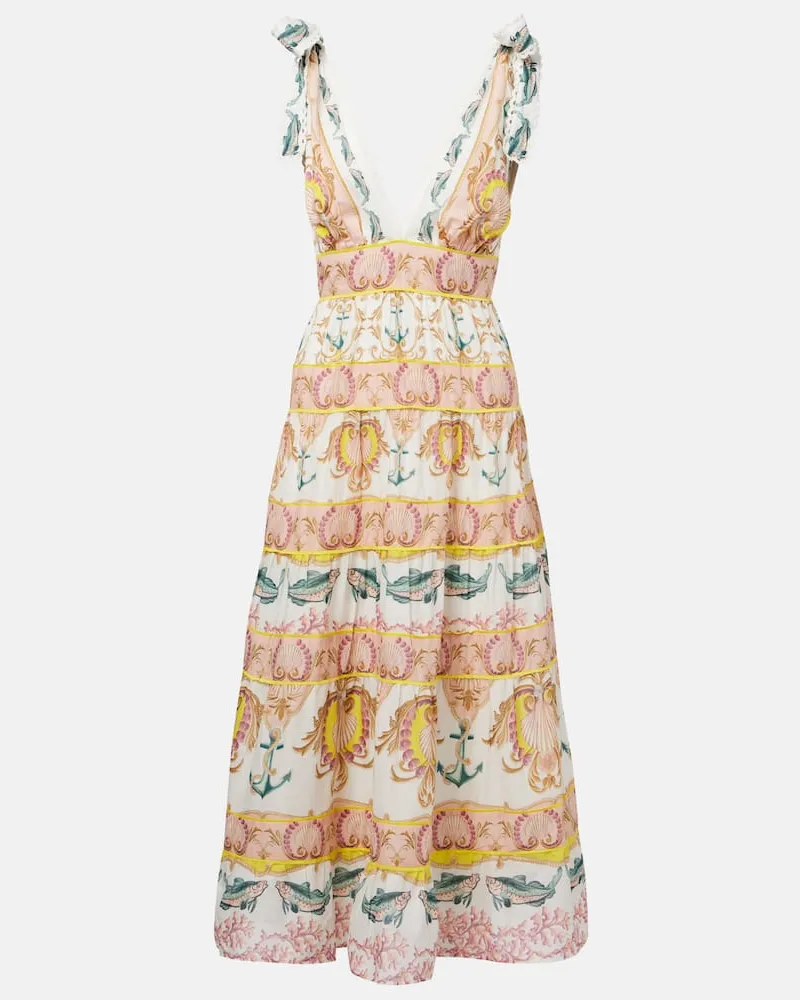 FARM Rio Bedrucktes Midikleid Maritime Magic Multicolor