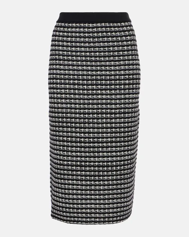 Tory Burch Midirock aus Jacquard Schwarz
