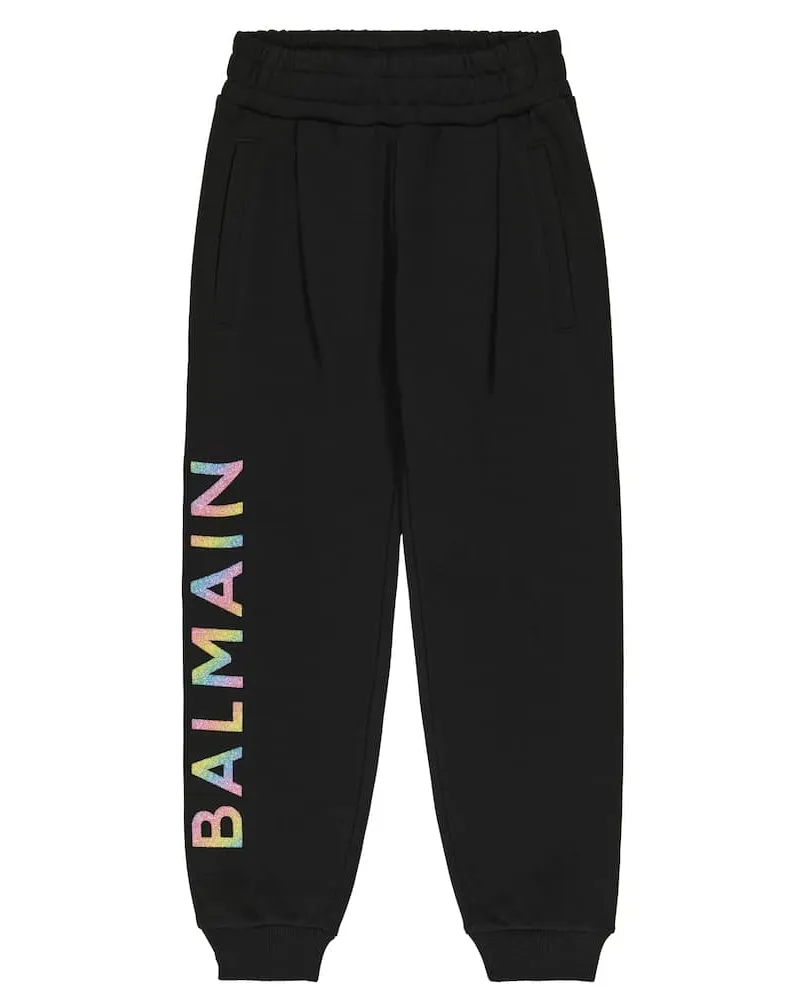 Balmain Jogginghose aus Baumwolle Schwarz