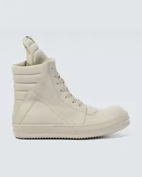 Rick Owens High-Top Sneakers Lido Geobasket aus Leder Beige