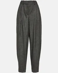 Stella McCartney Weite Hose aus Wolle Grau