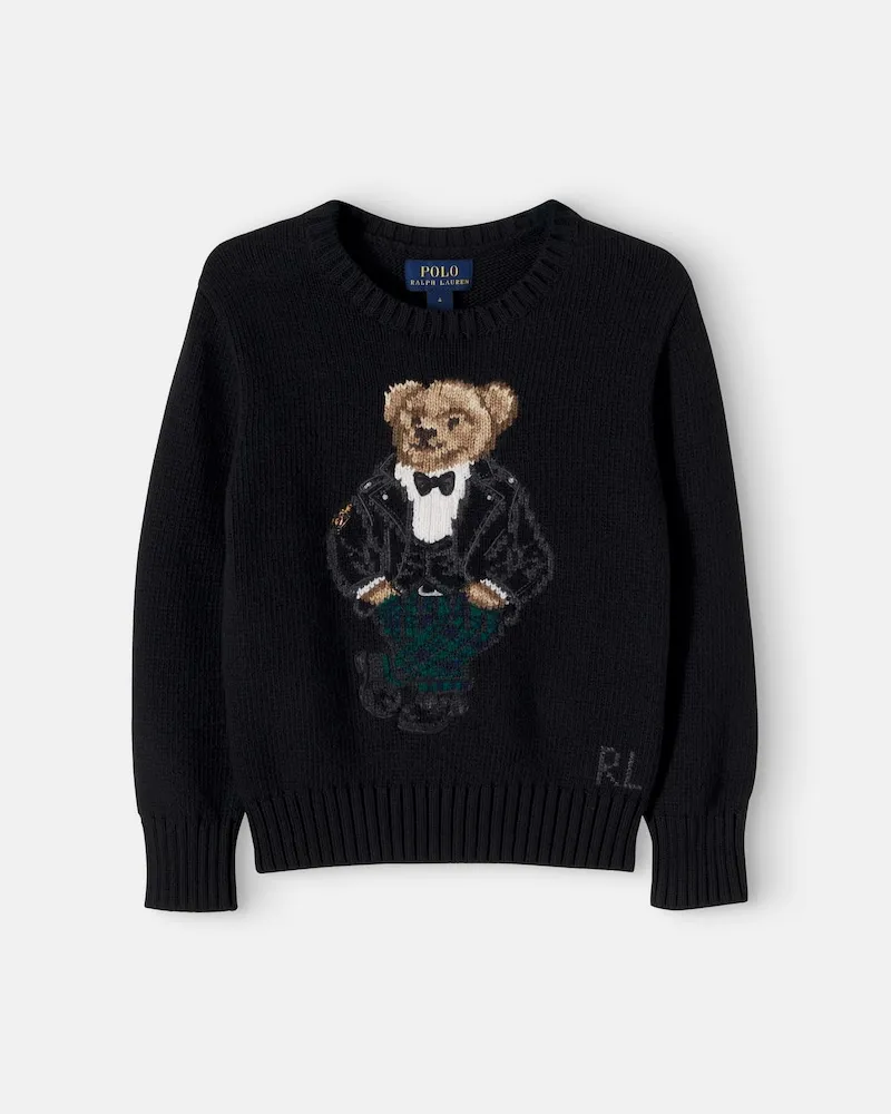 Ralph Lauren Pullover Polo Bear aus Baumwolle Schwarz