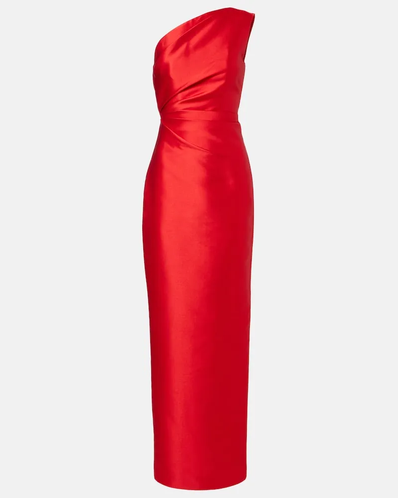 Solace London Kira Cocktailkleid aus Satin Rot