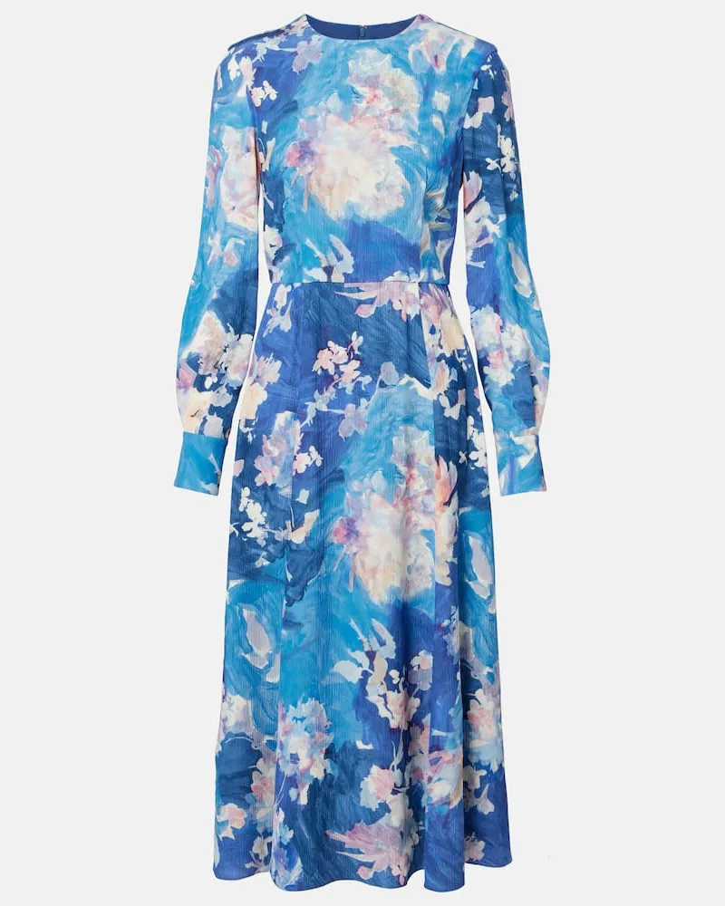 Erdem Cocktailkleid aus Satin Blau