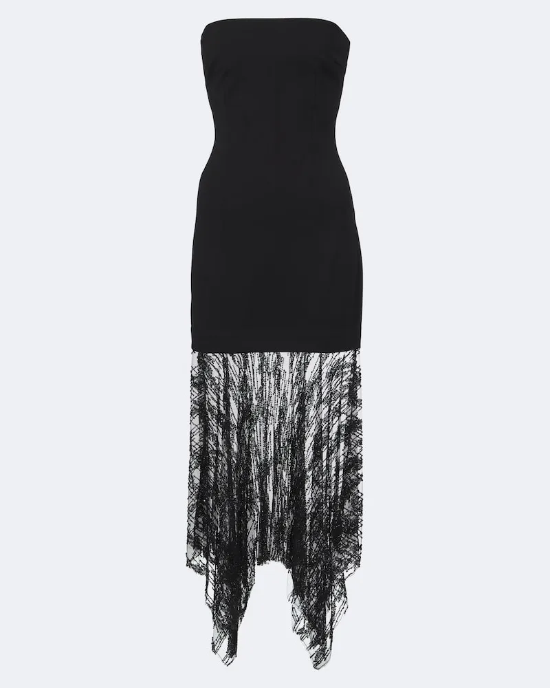 STAUD Verziertes Minikleid Jolie Schwarz