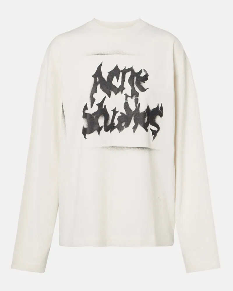 Acne Studios Sweatshirt aus Jersey Weiß