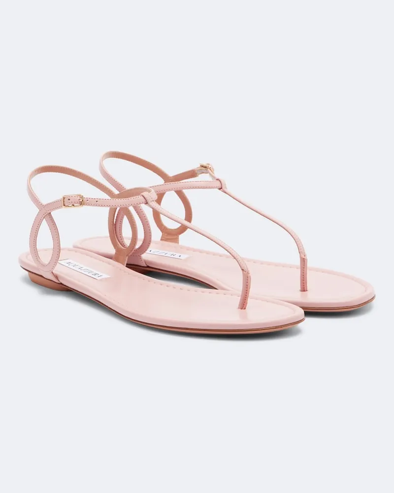Aquazzura Sandalen Almost Bare aus Leder Rosa
