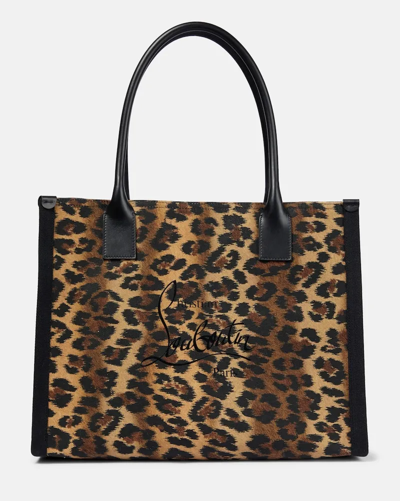 Christian Louboutin Tote Bag Nastroloubi Large aus Canvas Neutral