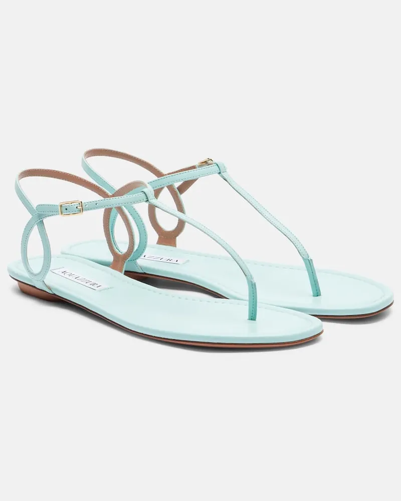 Aquazzura Sandalen Almost Bare aus Leder Blau