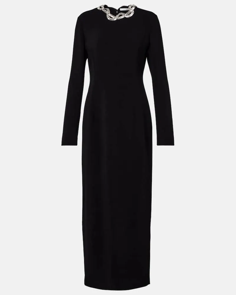 The Row Verziertes Maxikleid Mitsuko aus Cady Schwarz