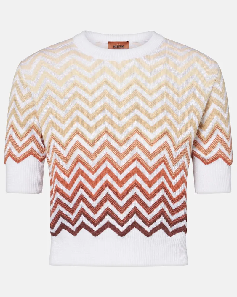 Missoni Top aus Häkelstrick Multicolor