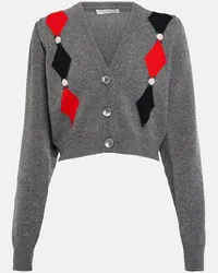 Alessandra Rich Cardigan aus Wolle Grau