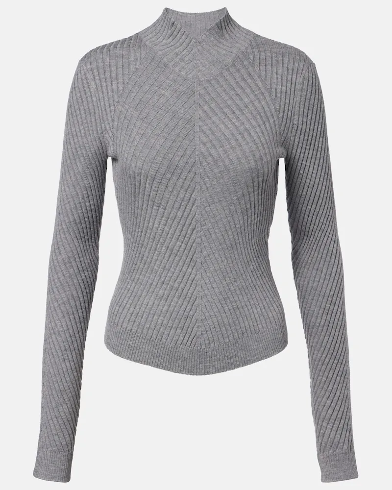 Victoria Beckham Top Georgia aus Wolle Grau