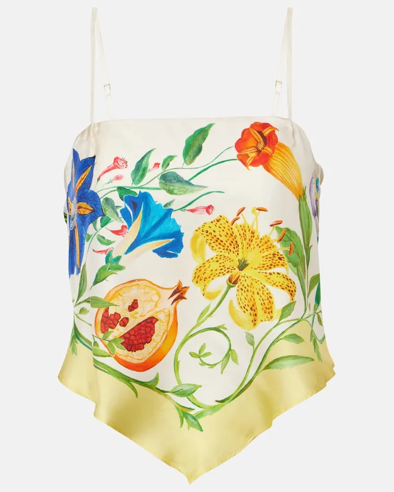 ALEMAIS Alémais Bedrucktes Top Casa aus Seide Multicolor