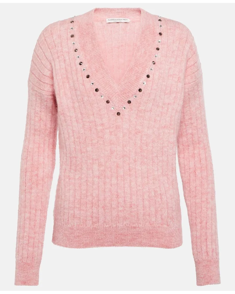 Alessandra Rich Pullover aus einem Wollgemisch Pink