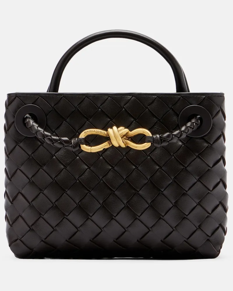 Bottega Veneta Henkeltasche Andiamo Mini aus Leder Braun