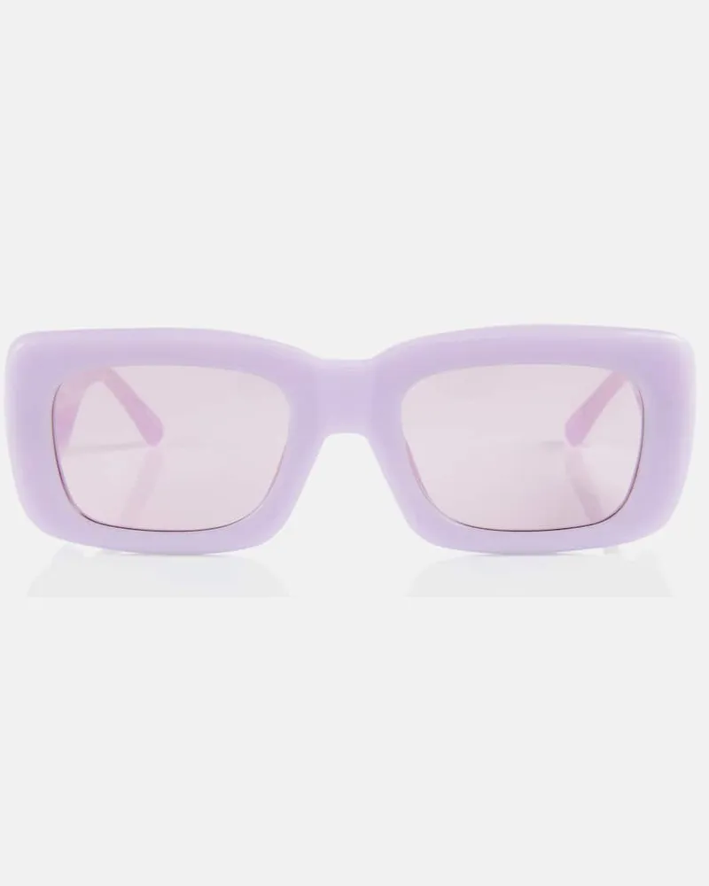 ATTICO x Linda Farrow eckige Sonnenbrille Marfa Lila