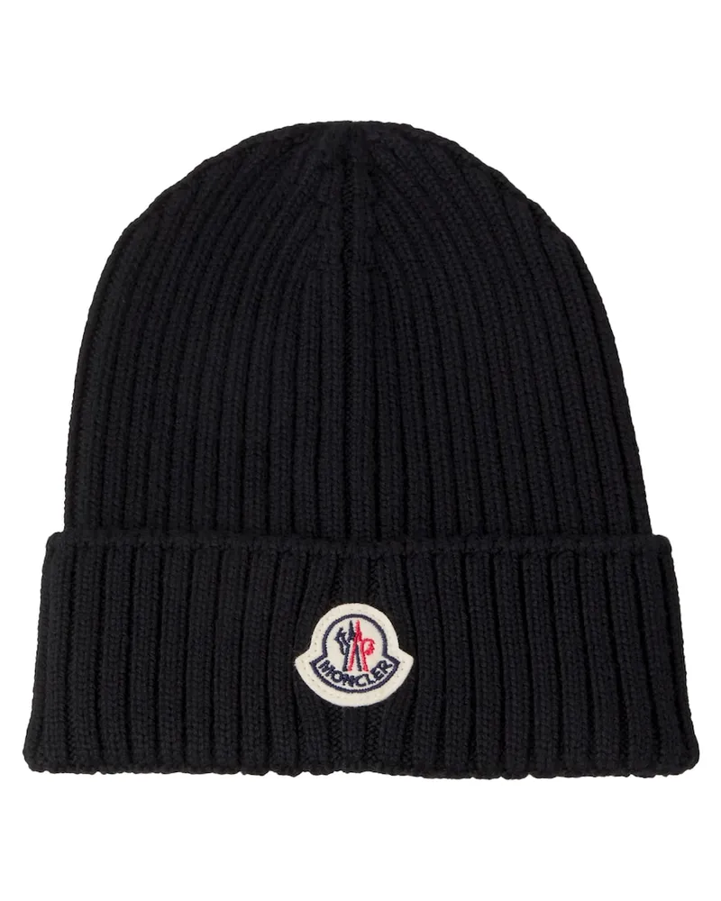 Moncler Mütze aus Schurwolle Schwarz