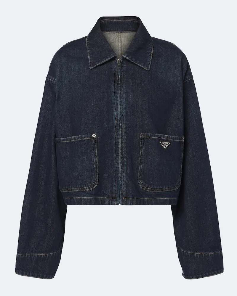 Prada Jeansjacke Blau