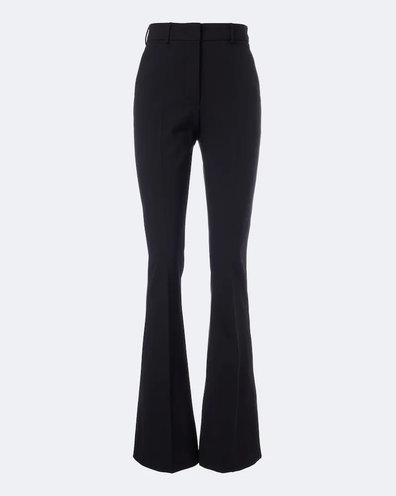 SPORTMAX Schlaghose aus einem Wollgemisch Schwarz