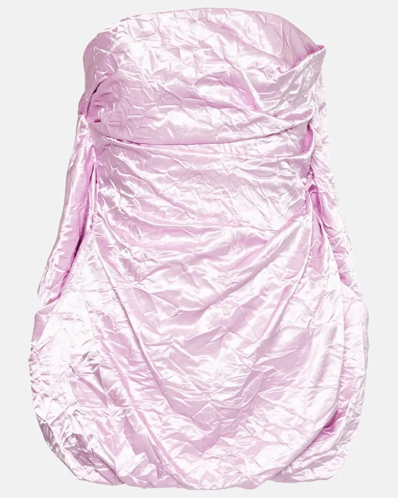 ATTICO Minikleid aus Satin Rosa