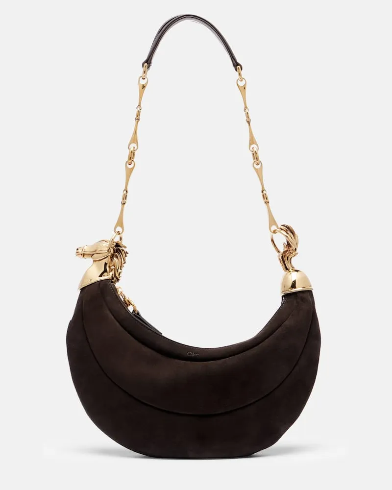 Chloé Chloé Schultertasche Chain Horse Small Braun