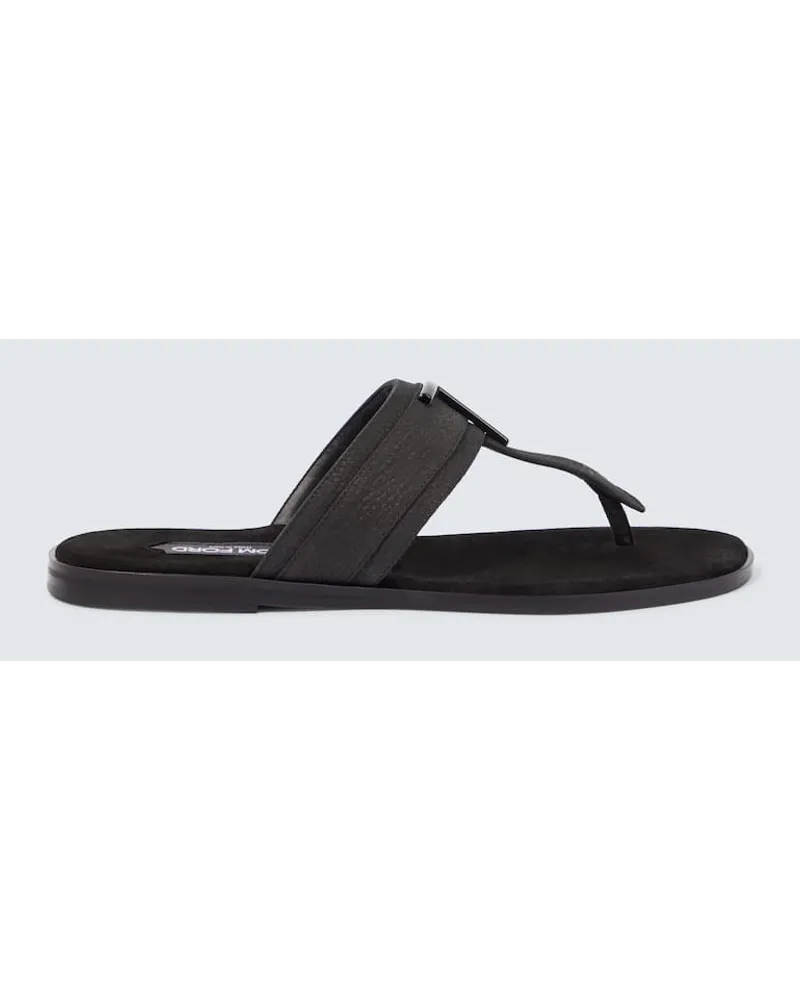 Tom Ford Sandalen Brighton aus Leder Schwarz