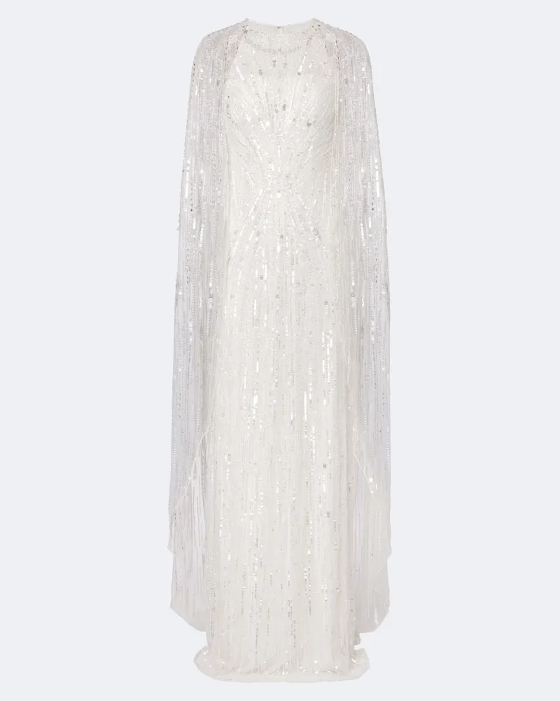 Jenny Packham Verzierte Robe Nirvana Weiß