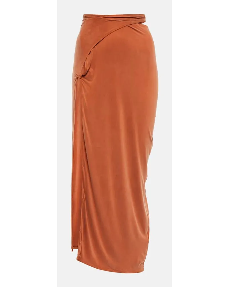 Jacquemus Midirock La Jupe Espelho aus Jersey Rot