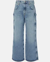 AGOLDE Wide-Leg Jeans Magda Blau