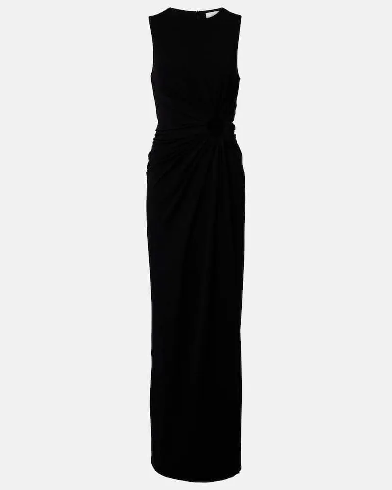 SPORTMAX Maxikleid aus Jersey Schwarz