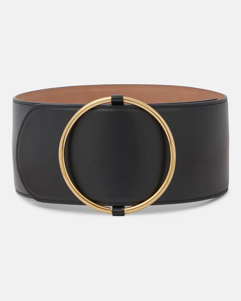 Alaïa Alaïa Gürtel Ring aus Leder Schwarz