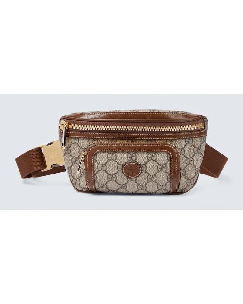 Gucci Guerteltasche GG Supreme aus Canvas Beige